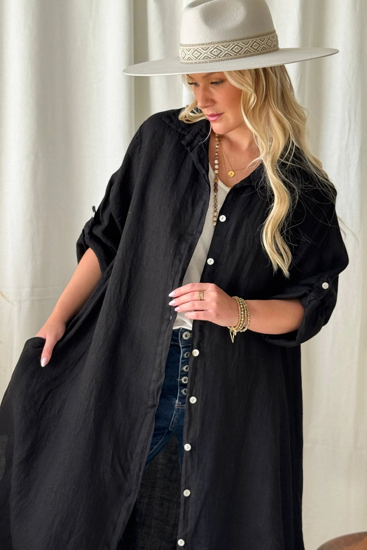 Bypias | Adele Shirt Dress | Black - Suzie Anderson Home
