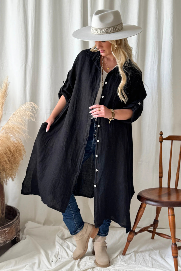 Bypias | Adele Shirt Dress | Black - Suzie Anderson Home