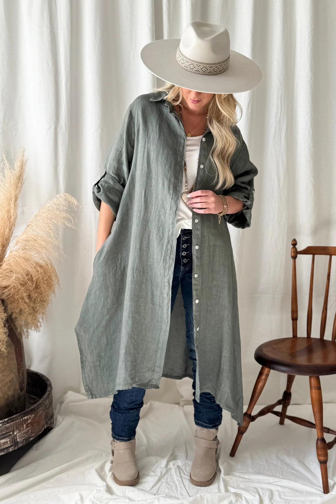 Bypias | Adele Shirt Dress | Camo - Suzie Anderson Home