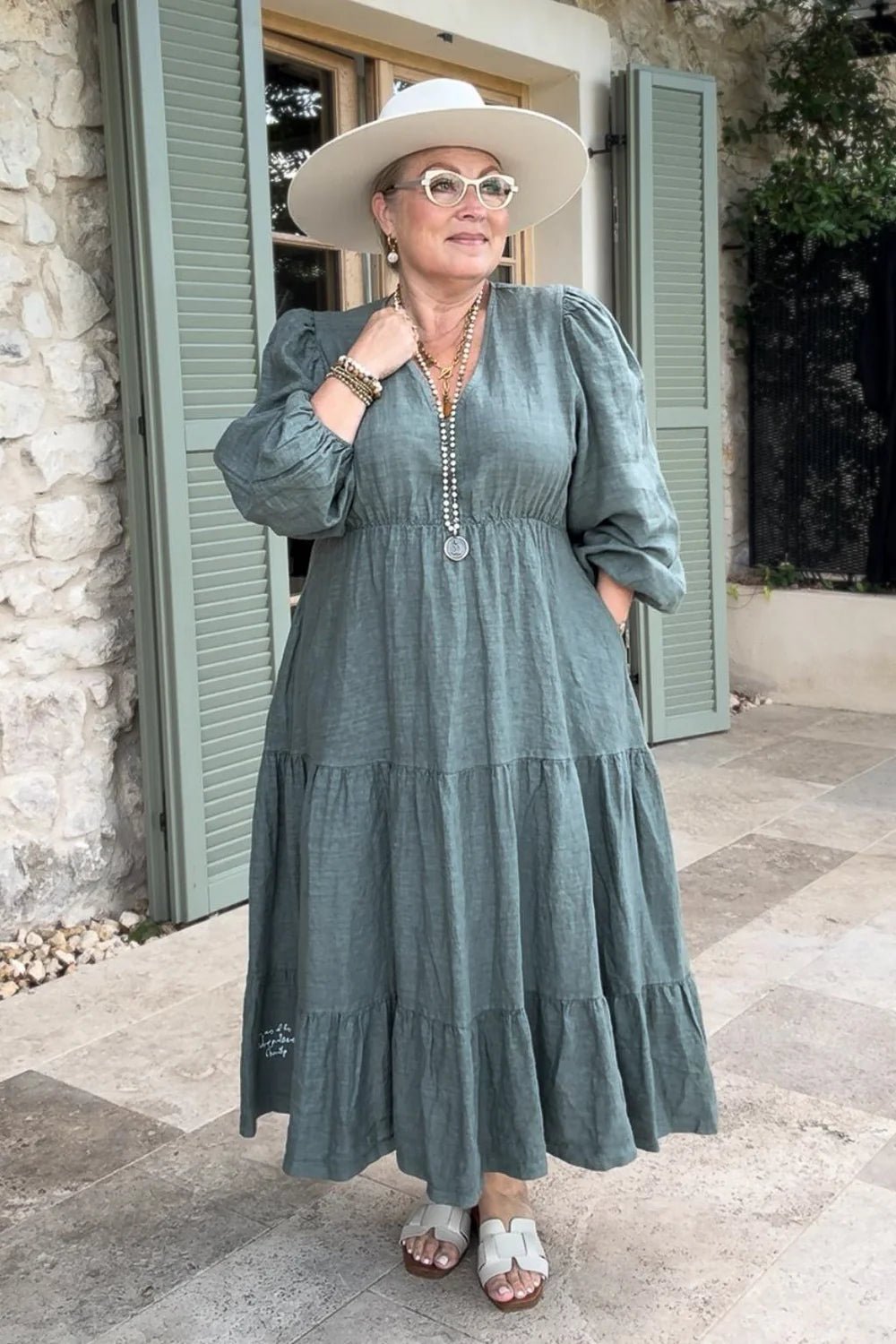 Bypias | Charly Linen Dress | Camo - Suzie Anderson Home