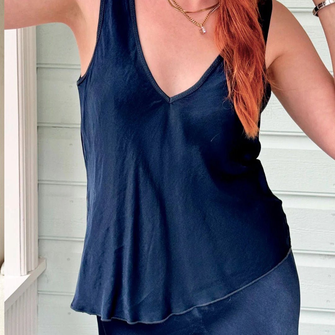 Bypias | Jaci Viscose Top | Navy - Suzie Anderson Home