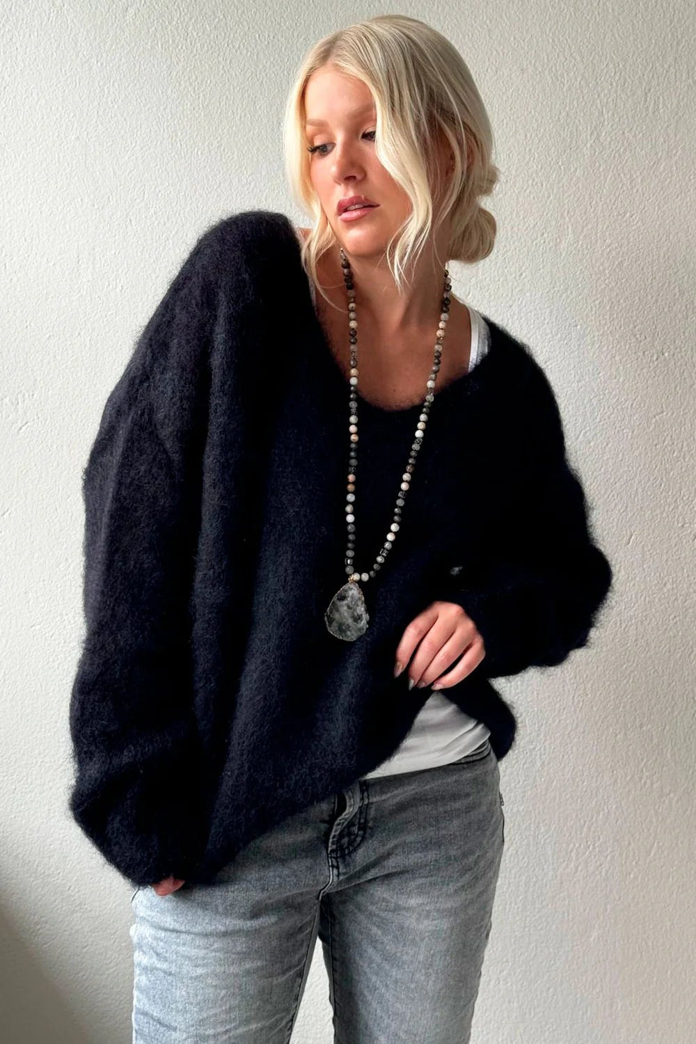 Bypias | Mohair Heaven Jumper | Black - Suzie Anderson Home