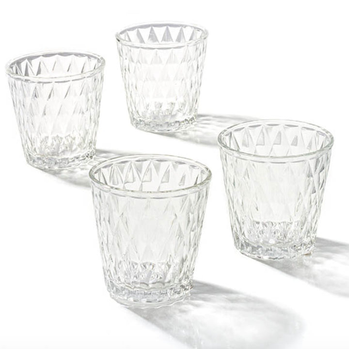 Glass Votive Candle Holder Diamond Arya Clear