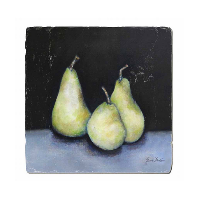 Hand-Painted Midnight Pears Trivet