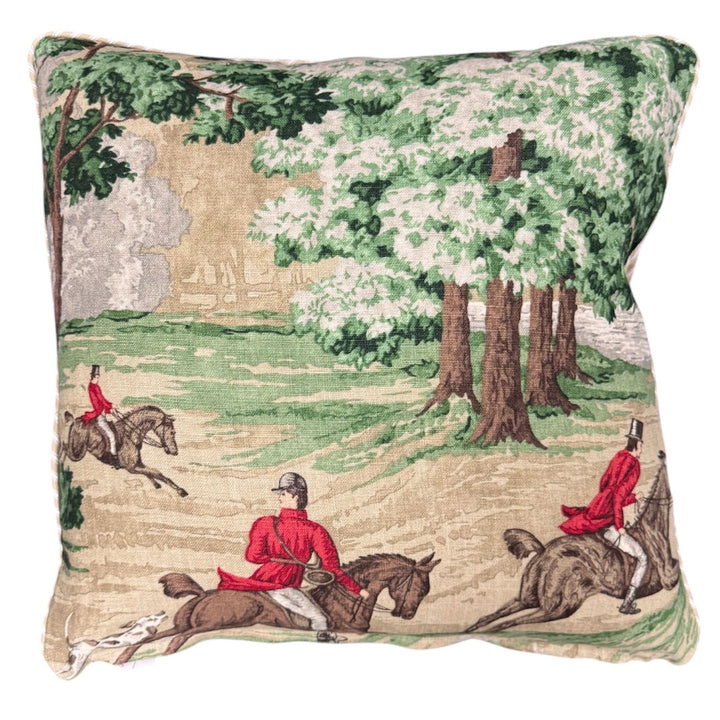 Tally Ho / Ticking Rustic Stripe Ivory Custom Cushion & Insert 50x50cm