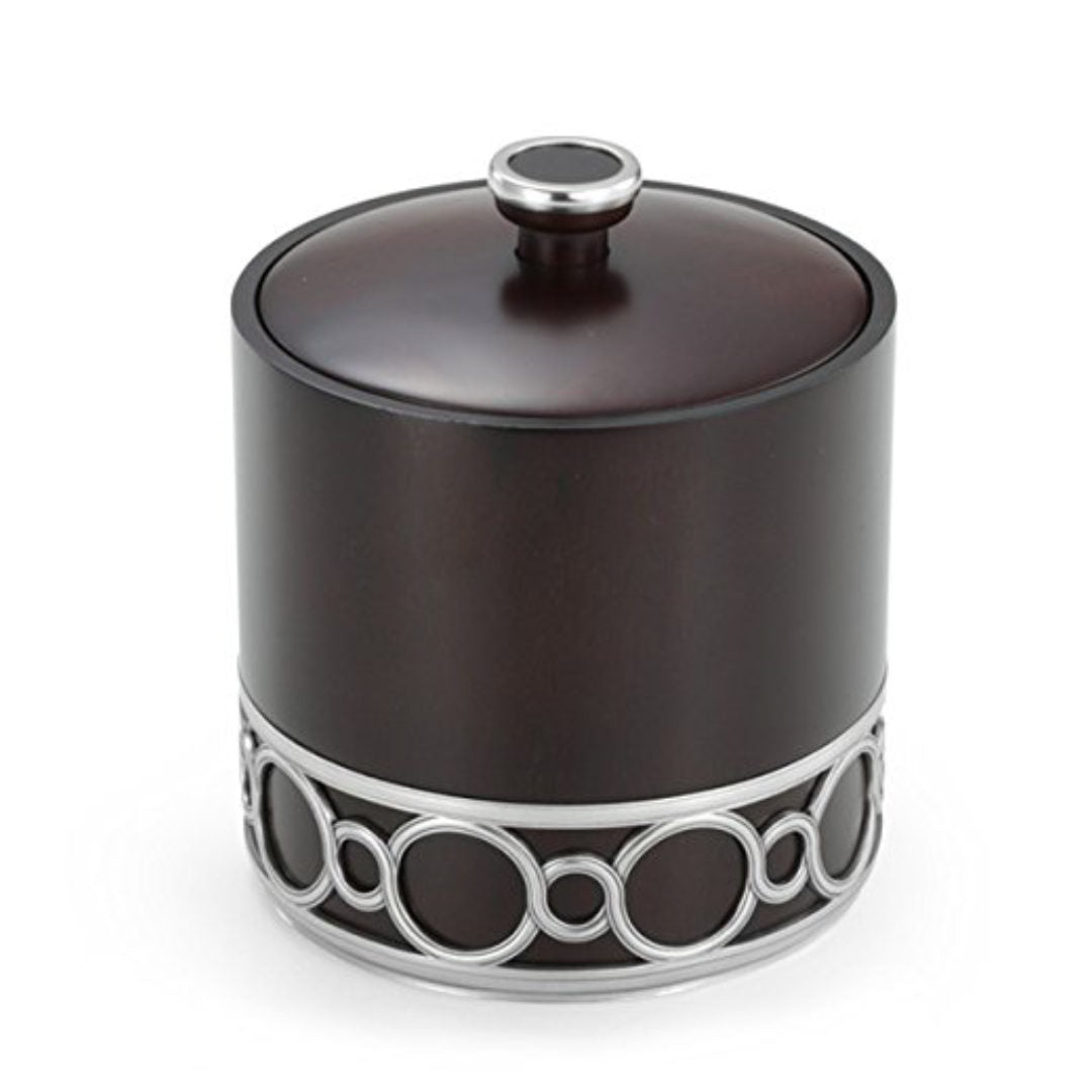 Chateau Ice Bucket | Rubber Wood &amp; Pewter