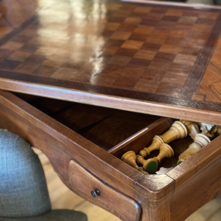 French Walnut Games Table | Restored-Suzie Anderson Home
