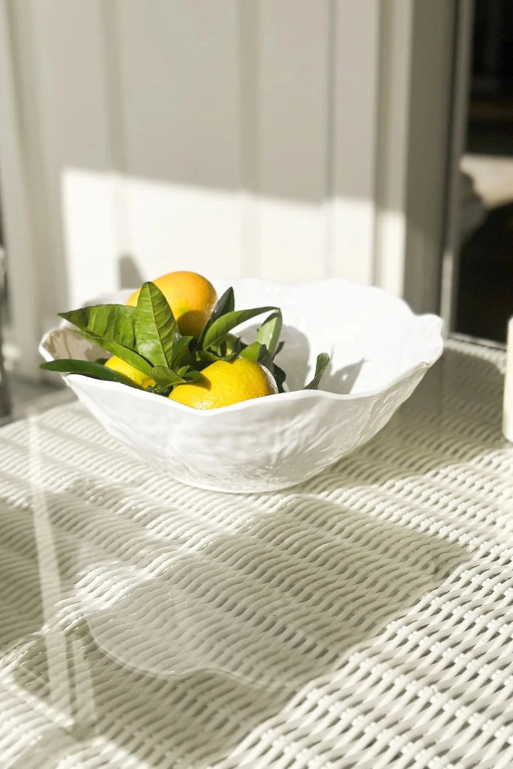 Cabbage Bowl Large 32 cm | Melamine | White - Suzie Anderson Home