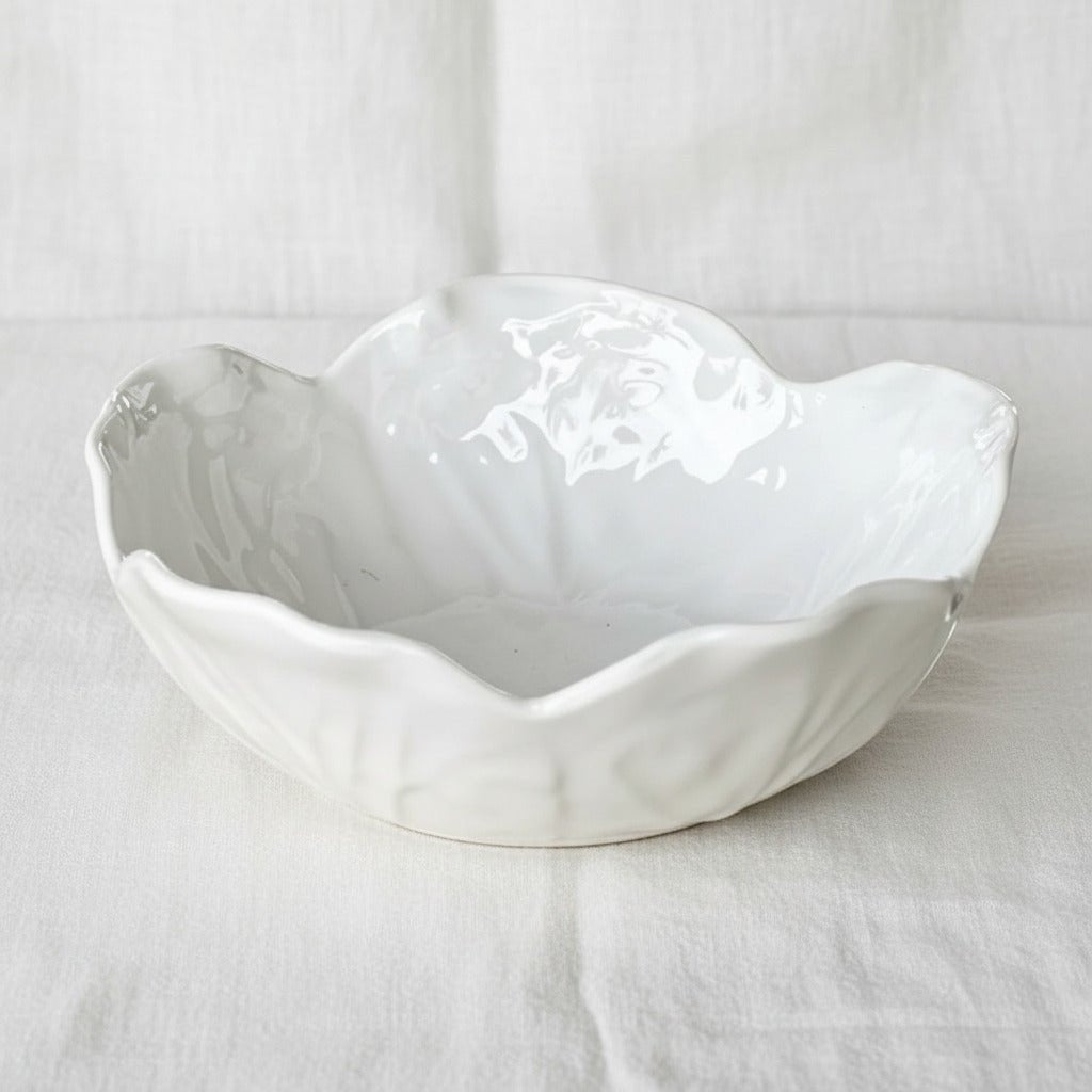 Cabbage Bowl Small 18 cm | Melamine | White - Suzie Anderson Home