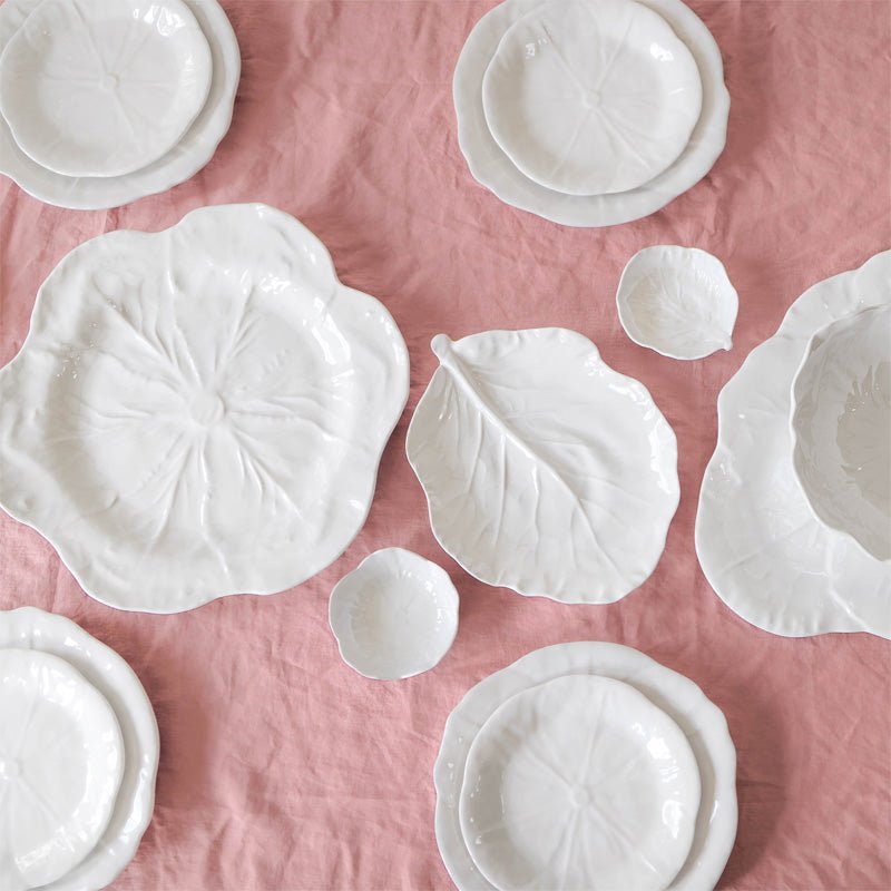 Cabbage Oval Platter 40cm | Melamine | White - Suzie Anderson Home