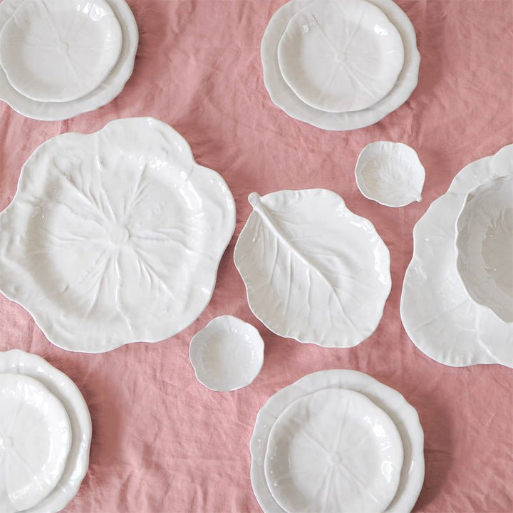 Cabbage Oval Platter 40cm | Melamine | White - Suzie Anderson Home