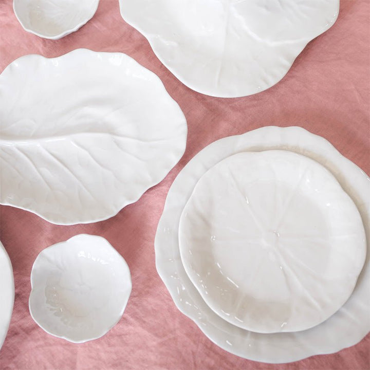Cabbage Oval Platter 40cm | Melamine | White - Suzie Anderson Home