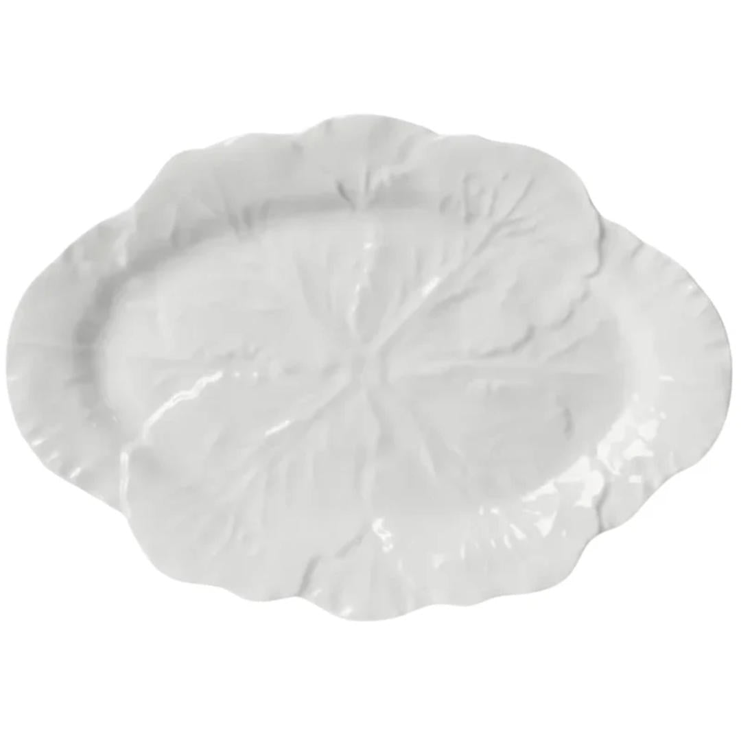 Cabbage Oval Platter 50cm | Melamine | White - Suzie Anderson Home