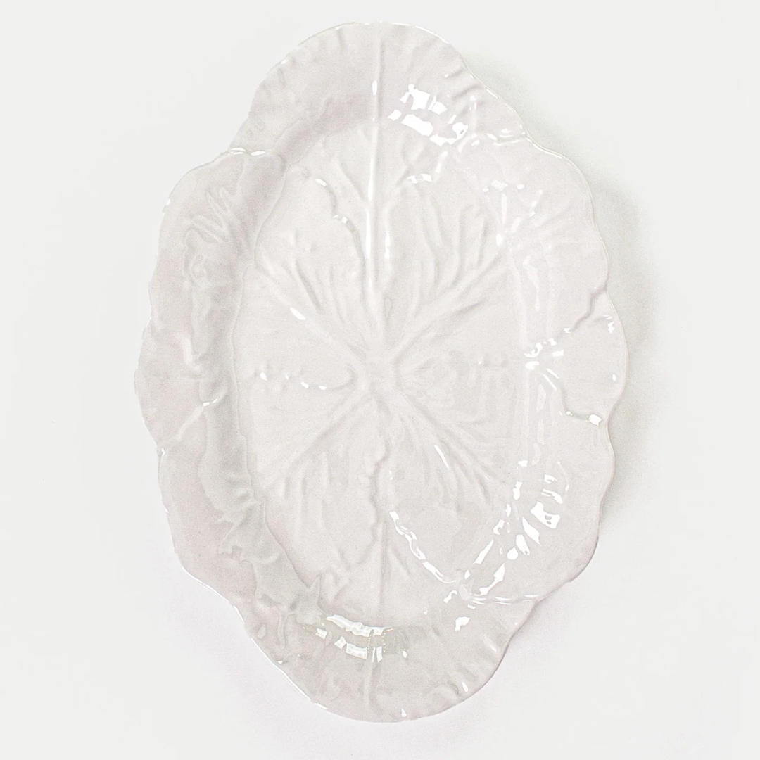 Cabbage Oval Platter 50cm | Melamine | White - Suzie Anderson Home
