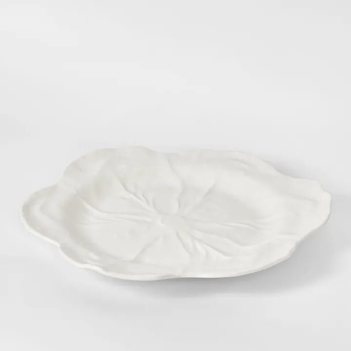 Cabbage Round Platter 40cm | Melamine | White - Suzie Anderson Home