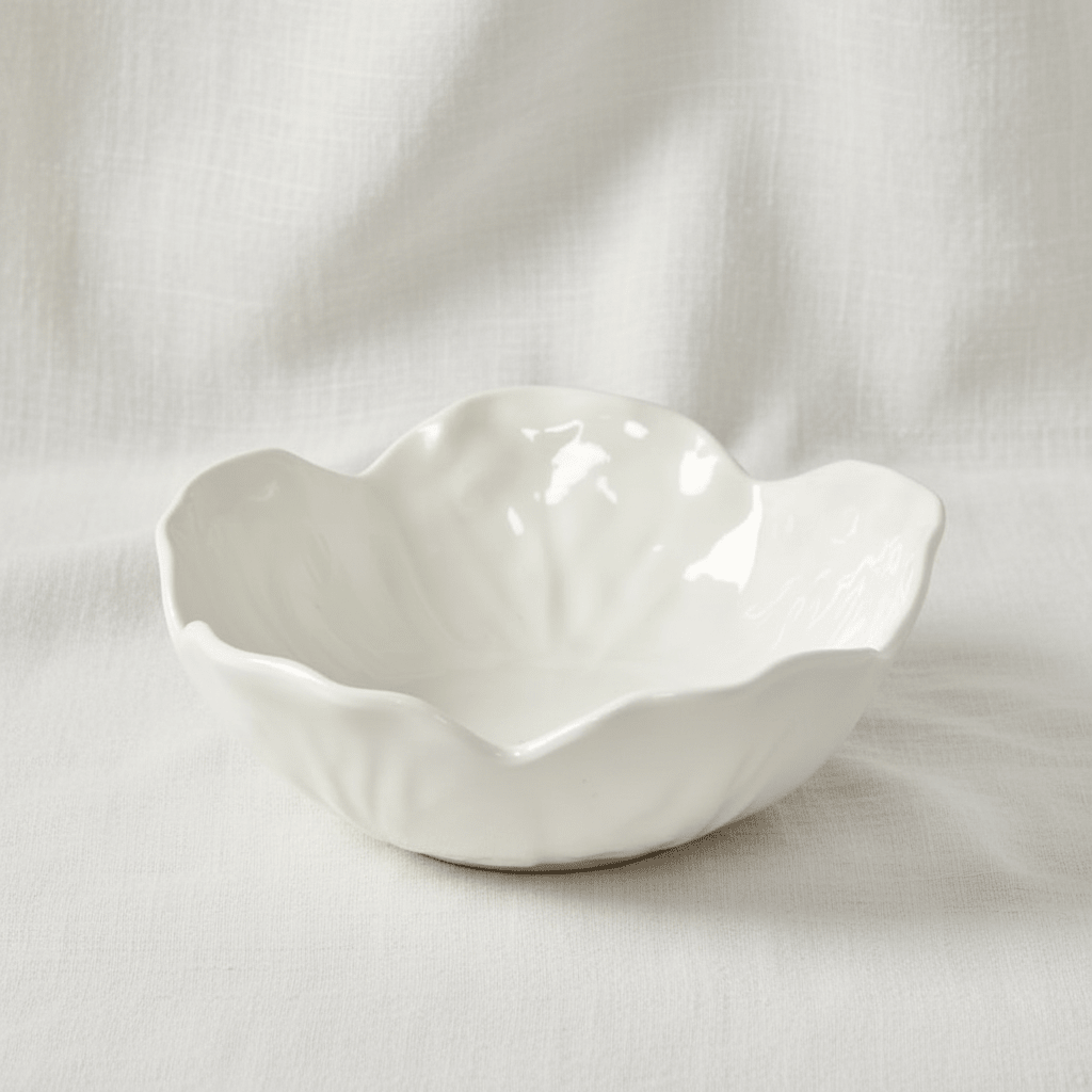 Cabbage Snack Bowl 12cm | Melamine | White - Suzie Anderson Home