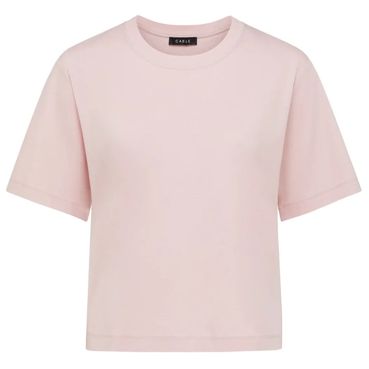 Cable | Pima Boxy Tee | Pale Pink