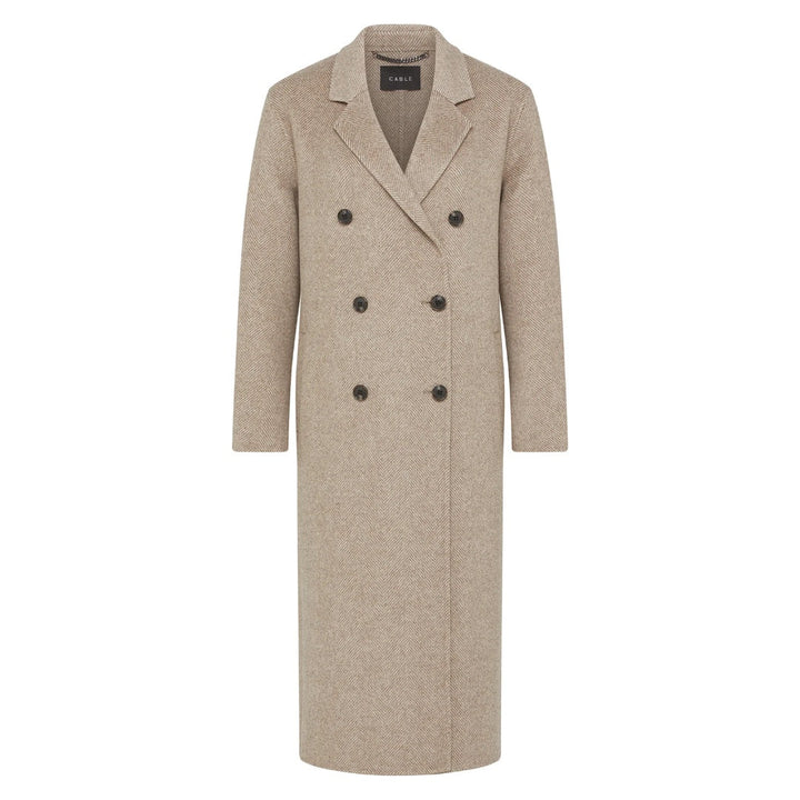Cable | Ainsley Tailored Herringbone Coat | Fawn - Suzie Anderson Home