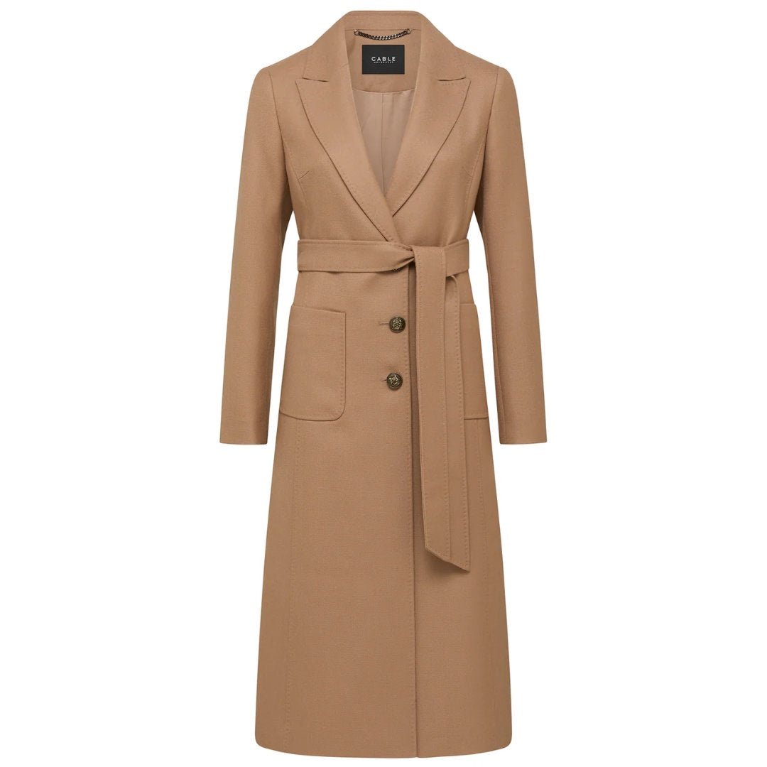 Cable | August Wool Coat | Camel - Suzie Anderson Home