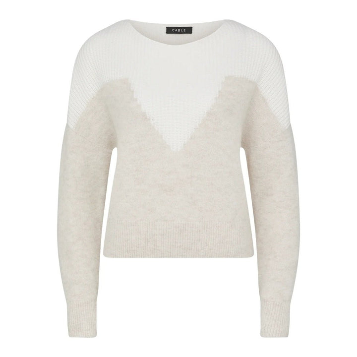 Cable | Boat Neck Knit Jumper | Oatmeal - Suzie Anderson Home