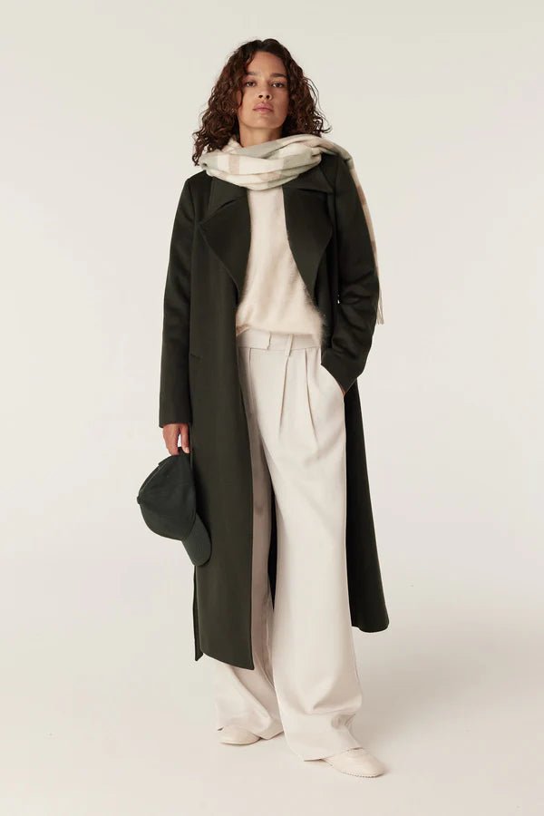 Cable | Evans Wool Coat | Forest Green - Suzie Anderson Home