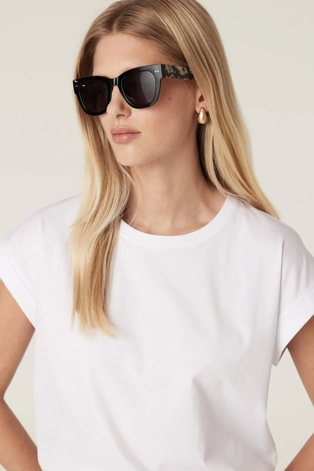 Cable | Pima Tee | White - Suzie Anderson Home