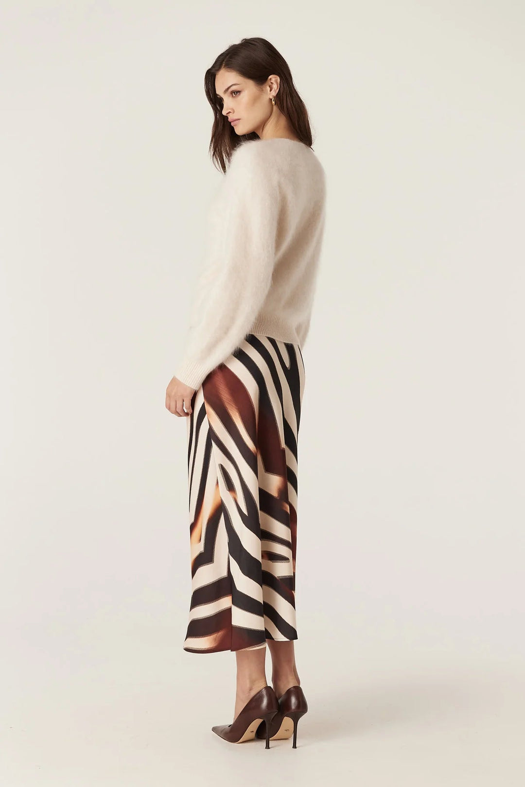 Cable | Sasha Bias Cut Skirt | Zebra - Suzie Anderson Home