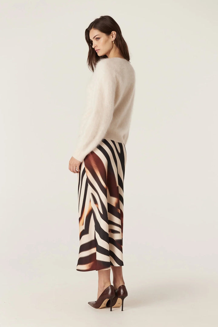 Cable | Sasha Bias Cut Skirt | Zebra - Suzie Anderson Home