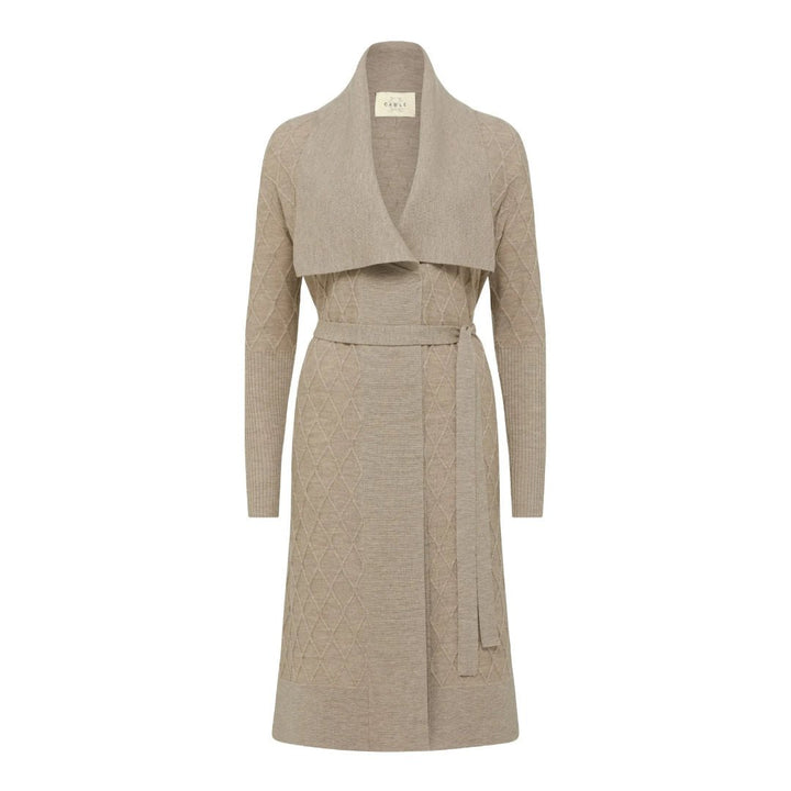 Cable | The Victoria Merino Cardigan | Pebble - Suzie Anderson Home