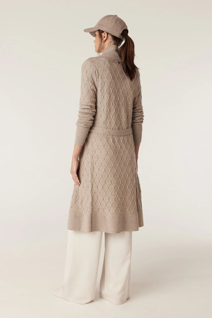 Cable | The Victoria Merino Cardigan | Pebble - Suzie Anderson Home