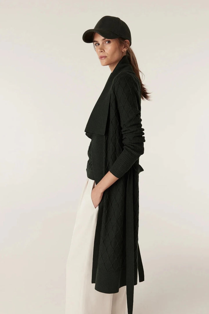Cable | Victoria Merino Cardigan | Moss - Suzie Anderson Home