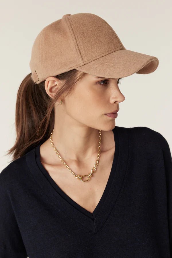 Cable | Wool Cashmere Cap | Camel - Suzie Anderson Home
