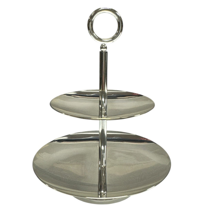 Silver Layered Cookie Stand A | Hand crafted in Turkey | 20x16cm