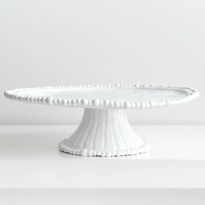 Pearl Cake Stand W35cm | Melamine | White