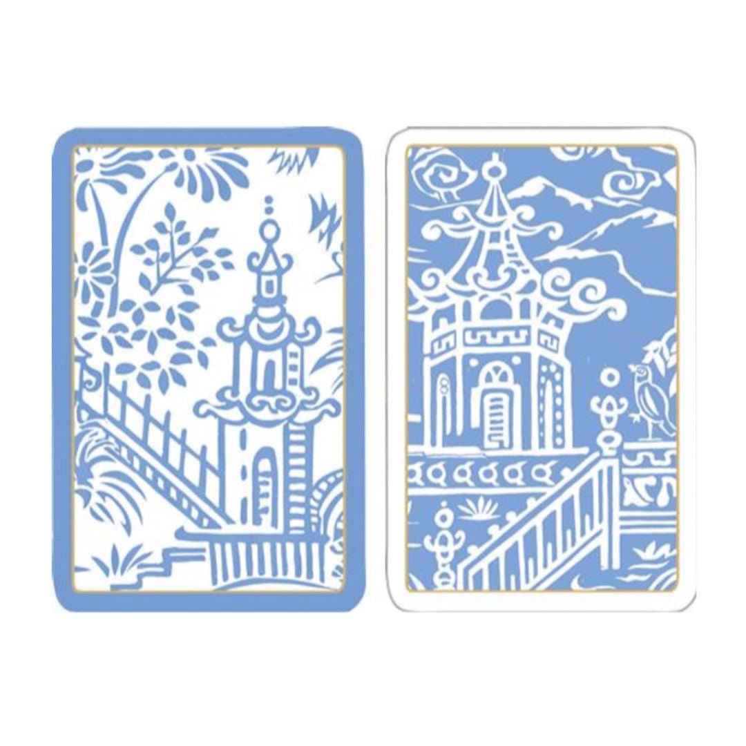 Caspari | Boxed Playing Cards | Pagoda Toile - Suzie Anderson Home