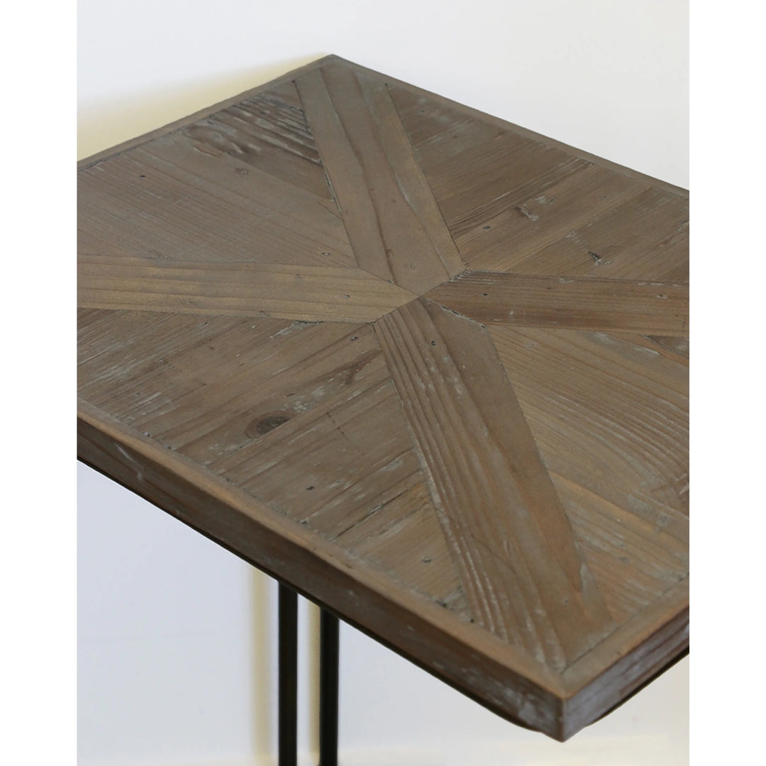 Cove L-Shape Sofa Table | Reclaimed Timber Top