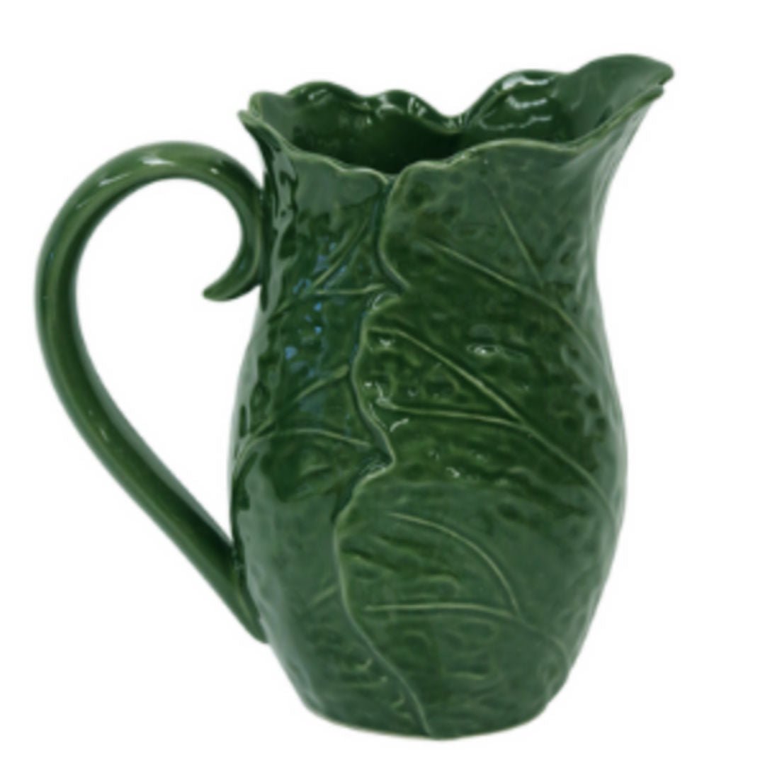 Ceramic Green Vine Leaf Jug - Suzie Anderson Home