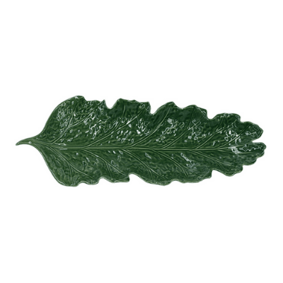 Ceramic Green Vine Leaf Platter - Suzie Anderson Home