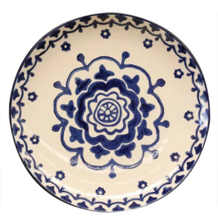 Porto Blue & White Ceramic Serving Platter