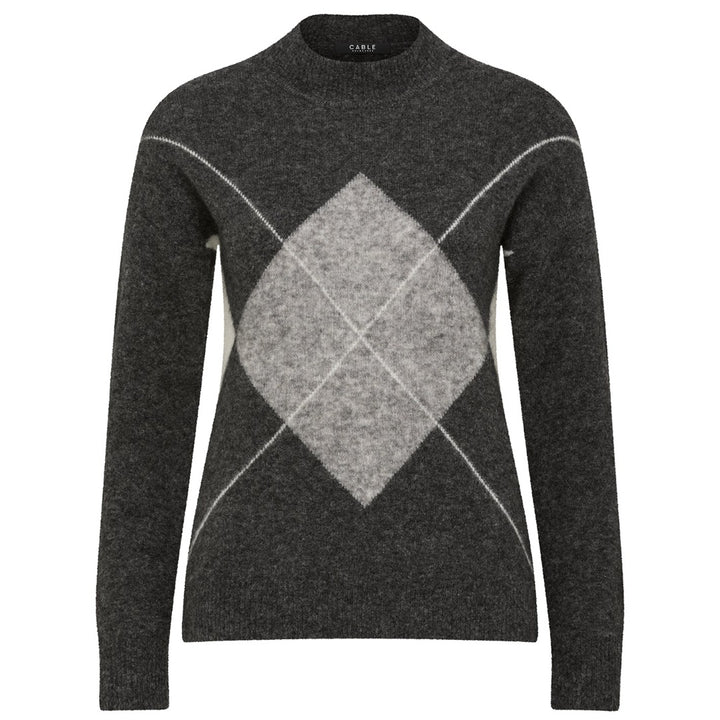 Cable | Aberdeen Argyle Jumper | Charcoal