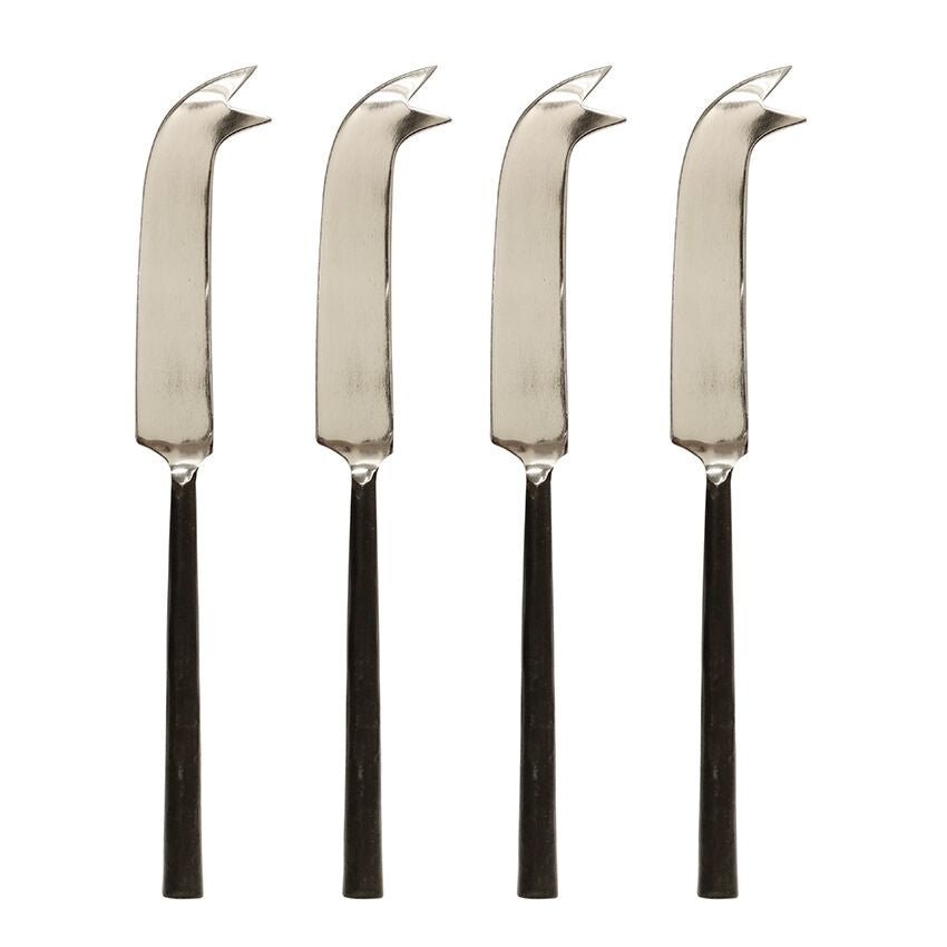 Cheese Knife 4 Piece Set | Black / Stainless Steel - Suzie Anderson Home