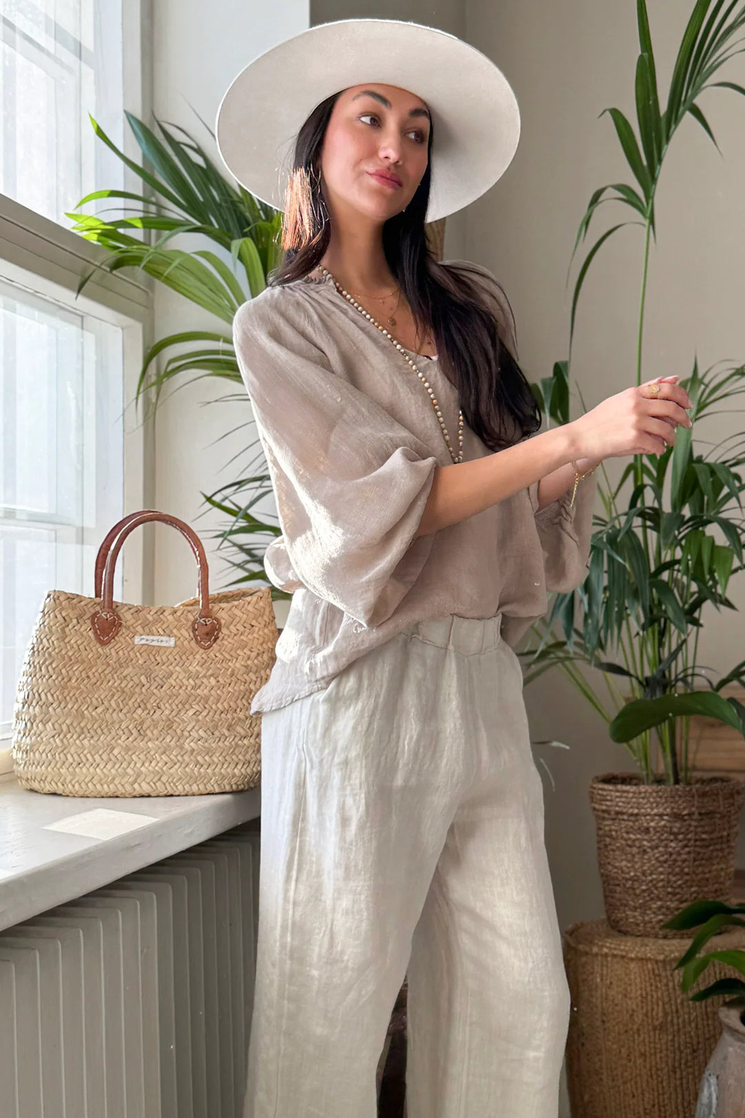 Bypias | Chessie Linen Blouse | Cashmere
