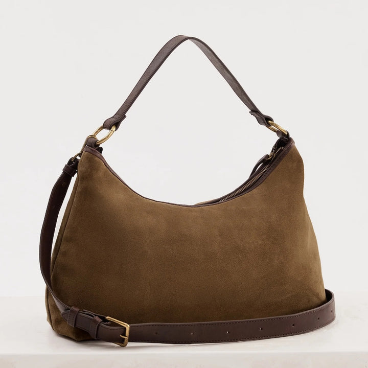 Juju | Suede Slouchy Handbag | Chestnut