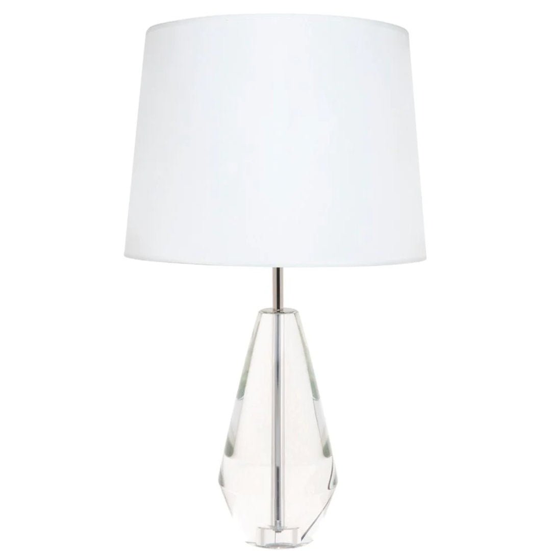 Chizelle Crystal Table Lamp with White Shade | Overall H68 x W42cm - Suzie Anderson Home