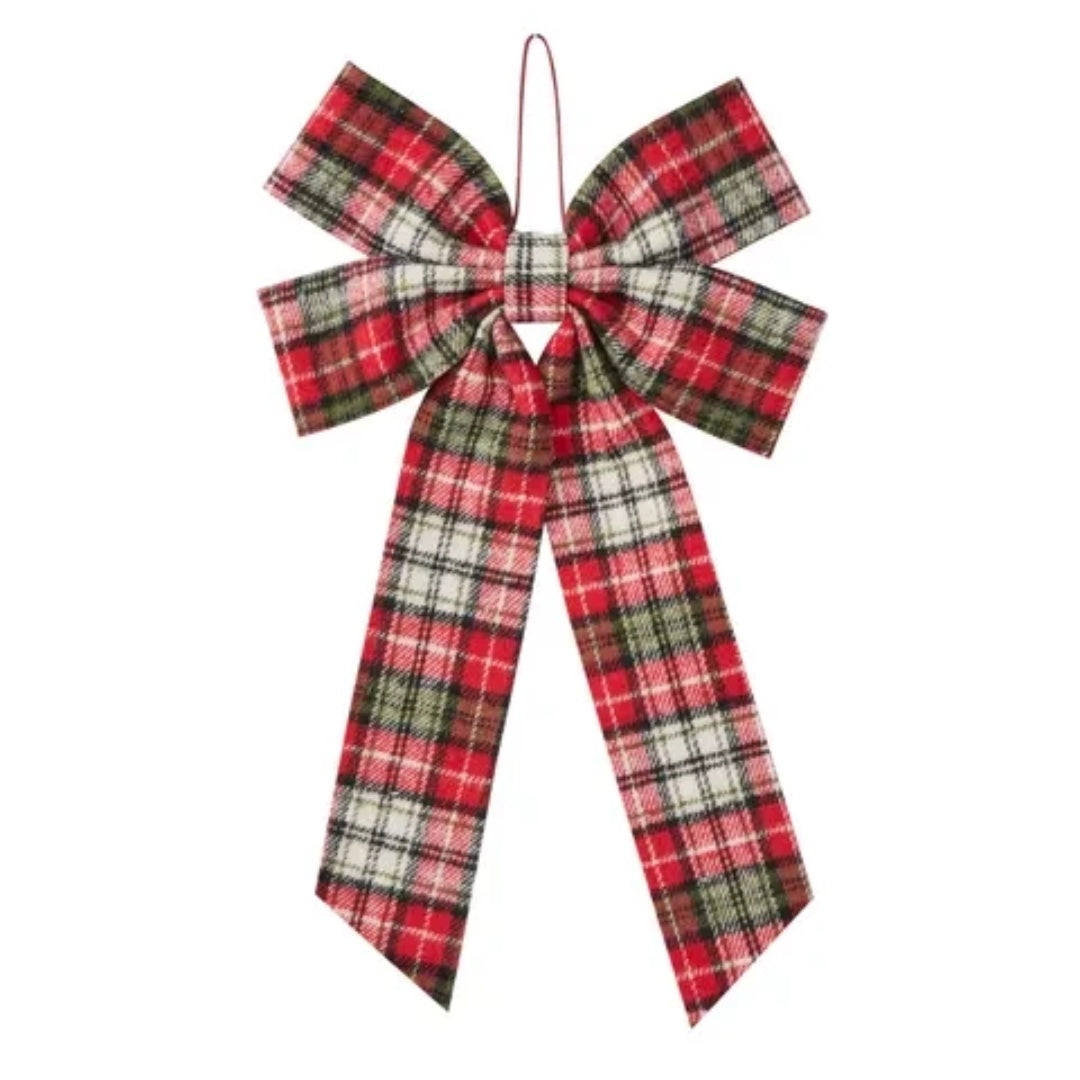 Plaid Hanging Bow | 35cm