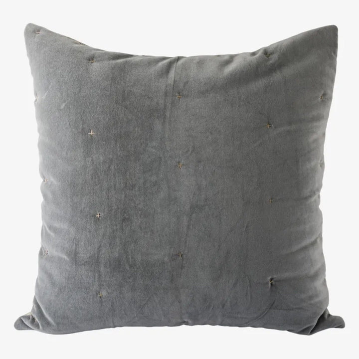 Ciara Handblock Cotton Velvet PAIR Eurocases 65cm - Suzie Anderson Home