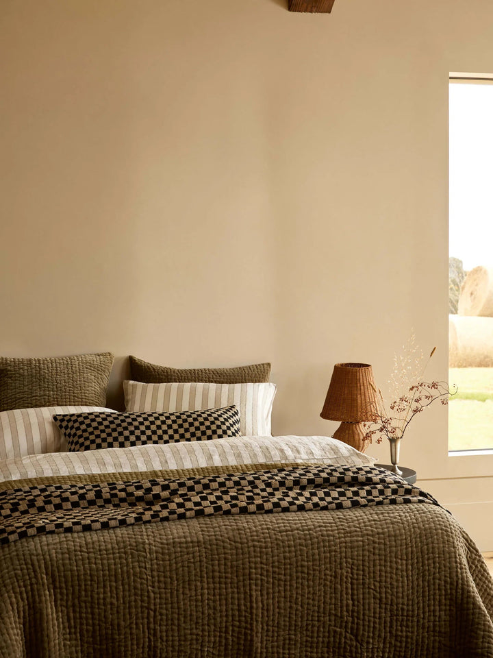 Cino Khaki Cotton Velvet Euro Pillowcase - Suzie Anderson Home
