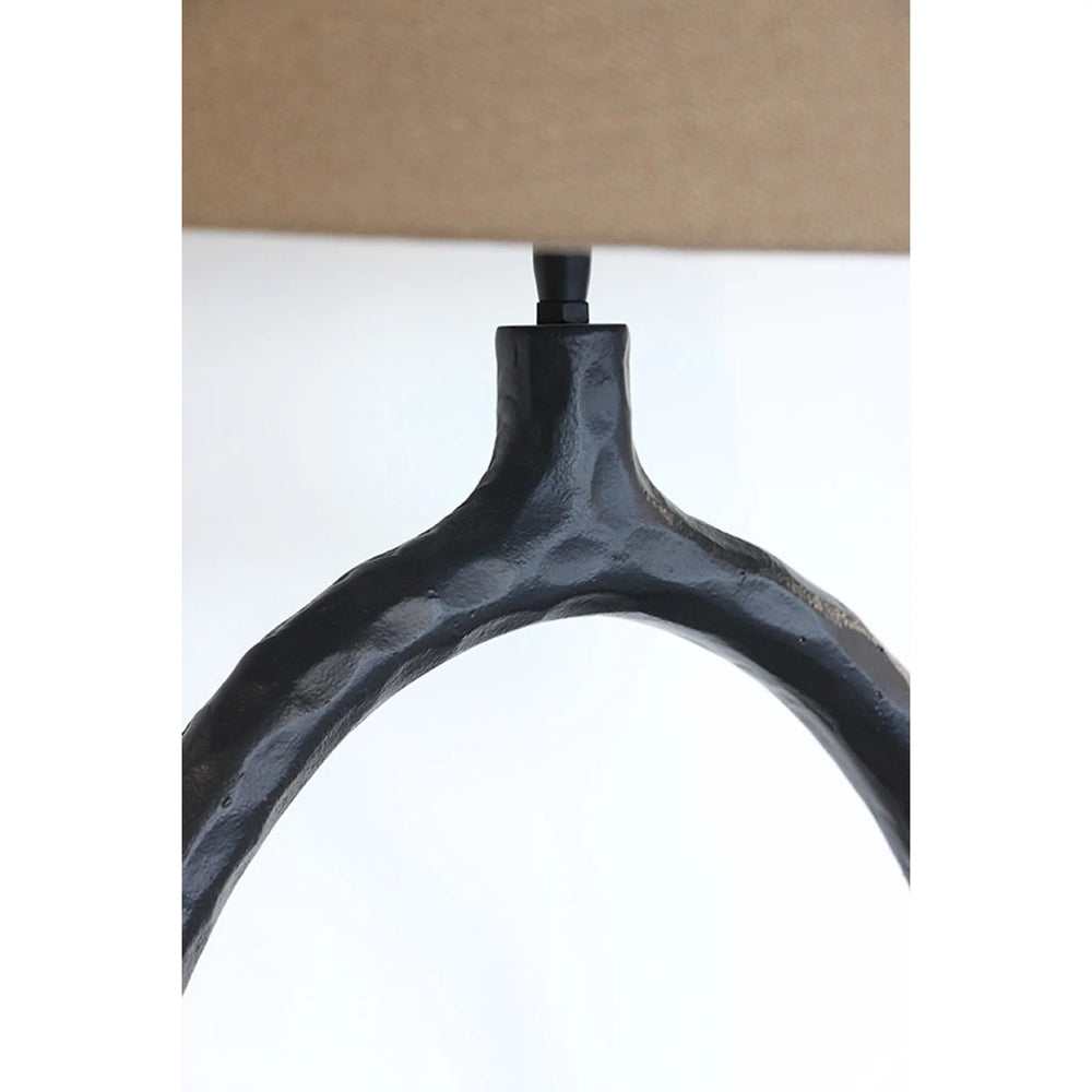 Circle of Life Forged Lamp Base | Matt Black 60cmH - Suzie Anderson Home