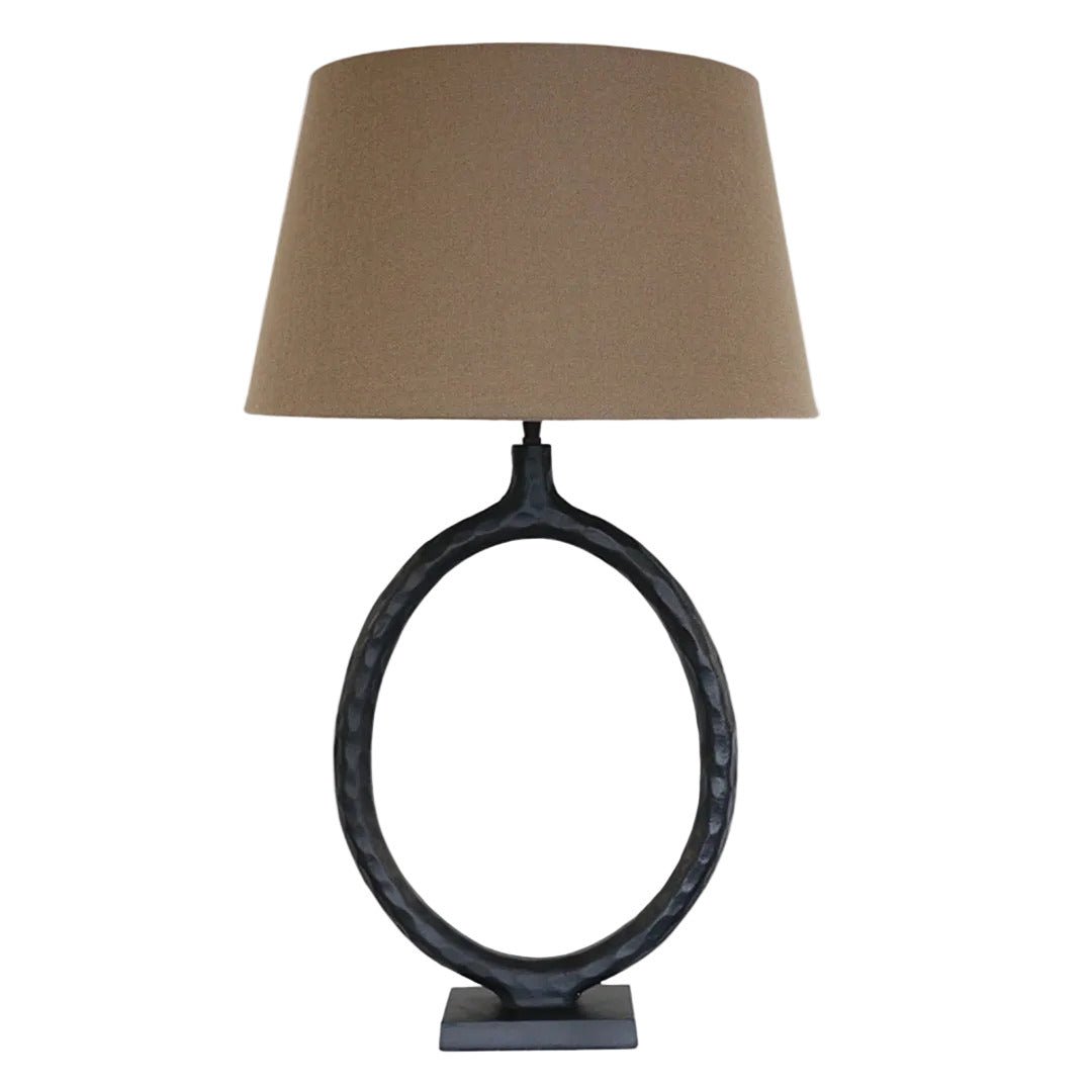 Circle of Life Forged Lamp Base | Matt Black 60cmH - Suzie Anderson Home