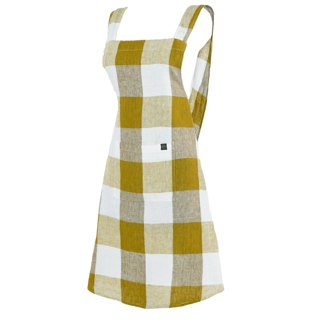 Palma Heavyweight Linen Apron | Citrus